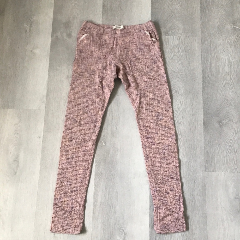 HUMANOID PINK PANTS FLAT FRONT LOW RISE POCKETS STRETCH ORGANIC COTTON WOMENS S